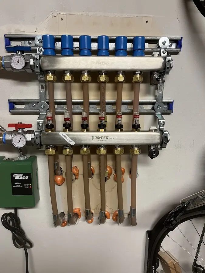 Plumber performing Gas Line Installation at a residential property in Hornell